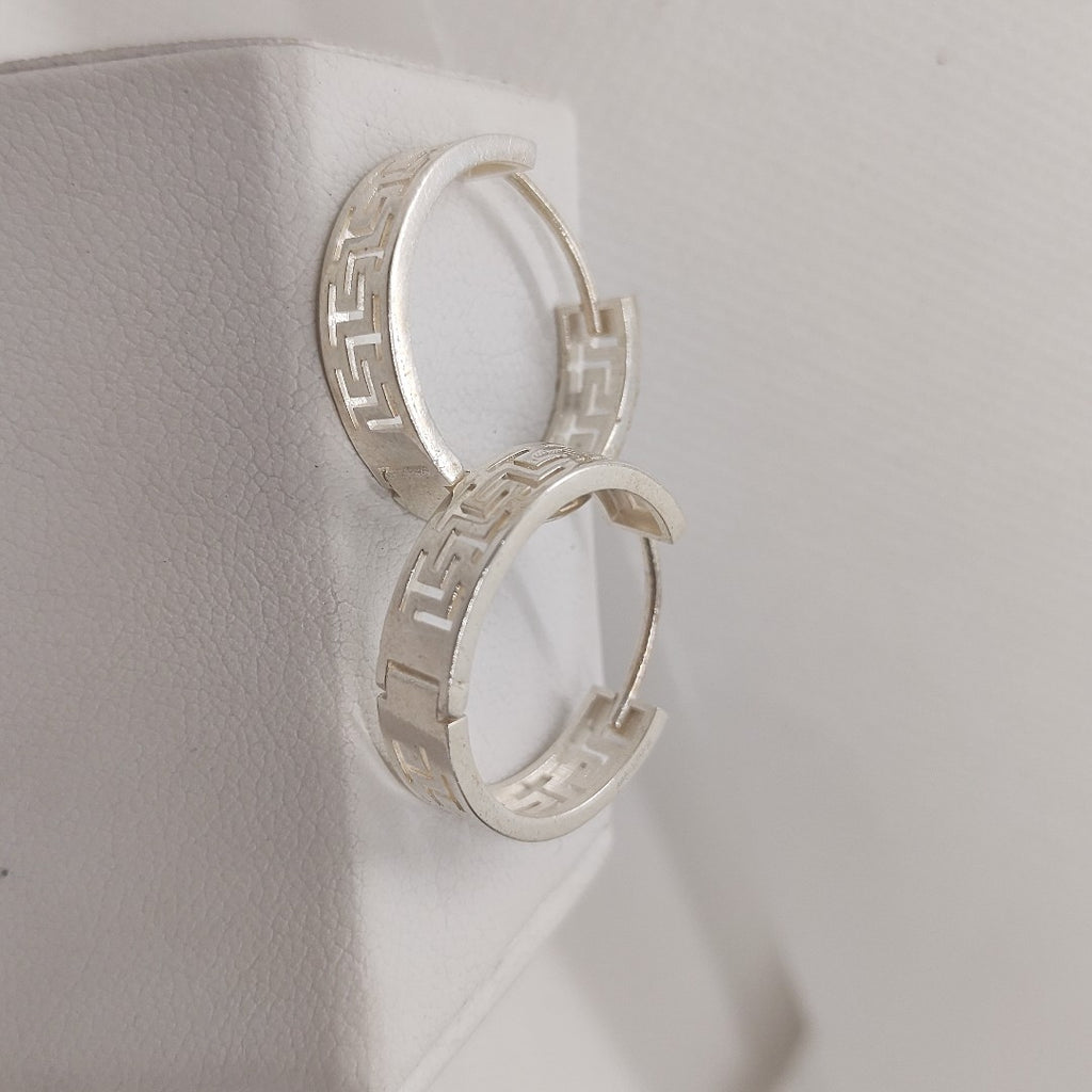 ARETES ARRACADAS GRECAS PLATA .925 4.23 GR (NUEVO)