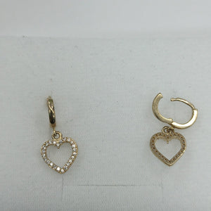 ARETES FIG CORAZON C CIRCONIAS 10K 2.6 GR (NUEVO)
