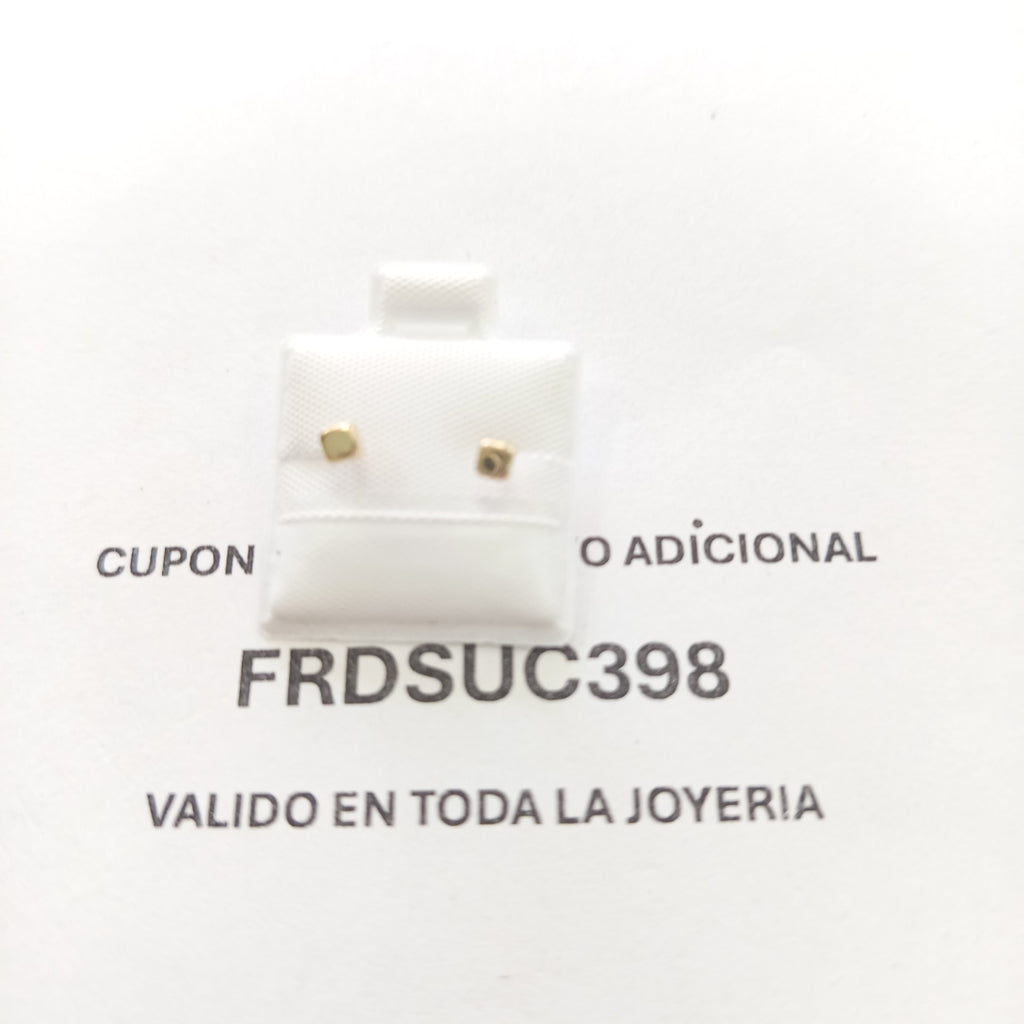 BROQUELES BROQUEL FIG CUBO 14K 0.203 GR (NUEVO)