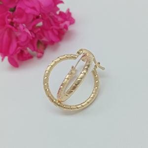 ARETES ARRACADAS LABRADAS 14K 3.3 GR (NUEVO)
