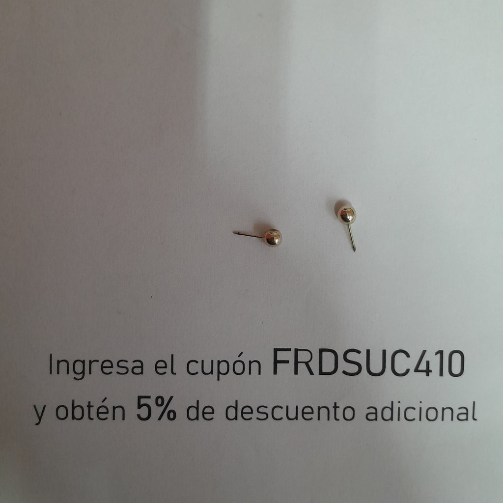 BROQUELES PAR ORO 10 K 0,40 GRMS (SEMINUEVO)