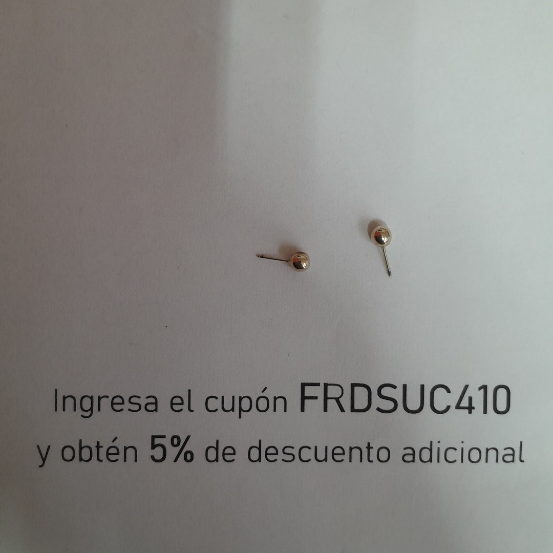BROQUELES PAR ORO 10 K 0,40 GRMS (SEMINUEVO)