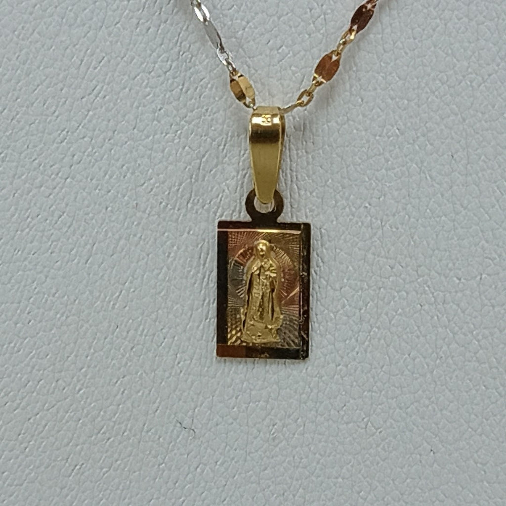 CADENA, MEDALLA RELIGIOSA ORO, ORO COMBINADO 10 K 1.4 GRMS (SEMINUEVO)
