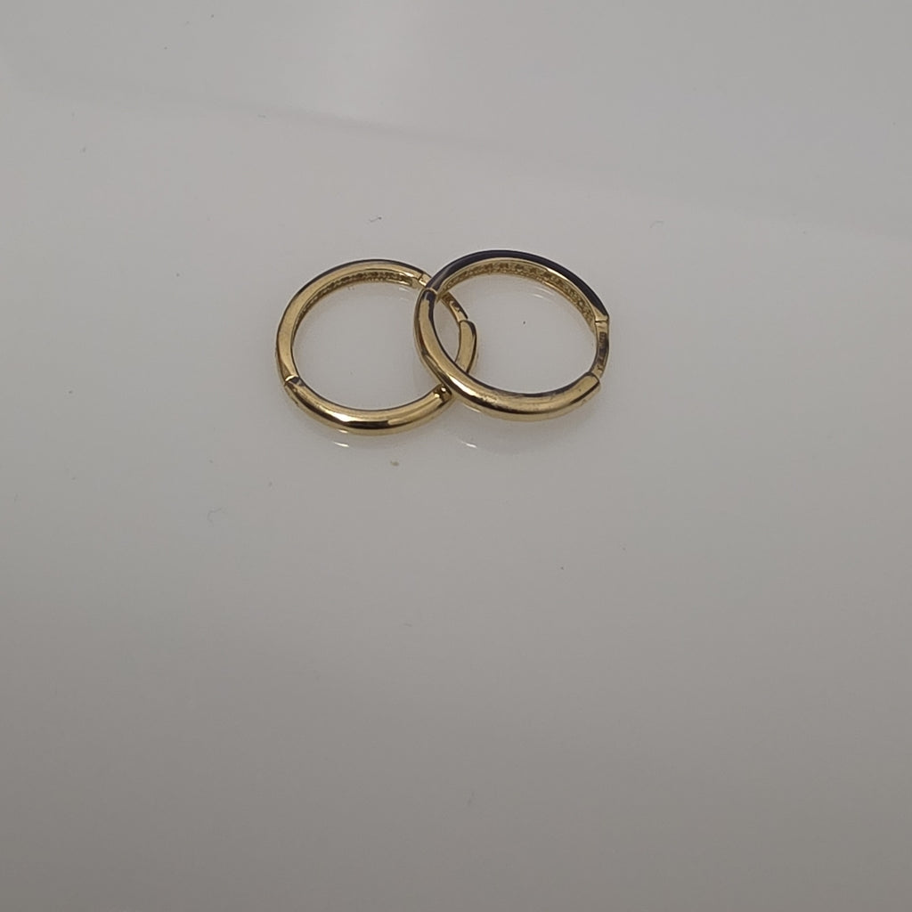 ARETES HUGGIES C CIRCONIA 14K 1.8 GR (NUEVO)