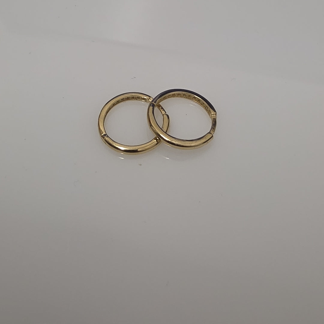 ARETES HUGGIES C CIRCONIA 14K 1.8 GR (NUEVO)