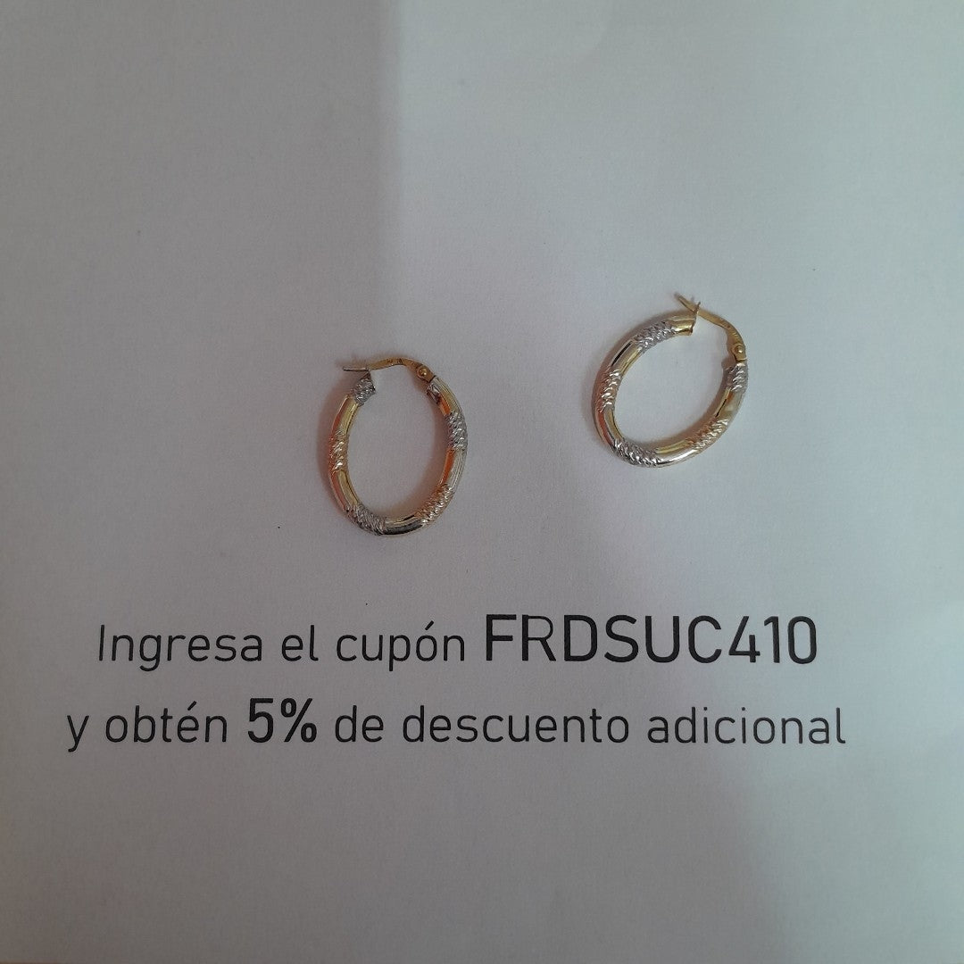 ARRACADAS PAR ORO 14 K 1,60 GRMS (SEMINUEVO)