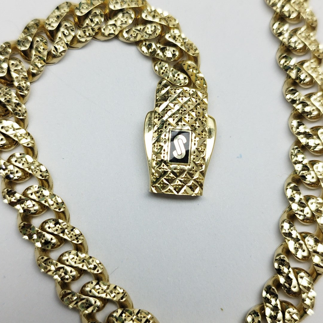PULSERA CABALLERO MONACO ORO 10K 9.3 (NUEVO)
