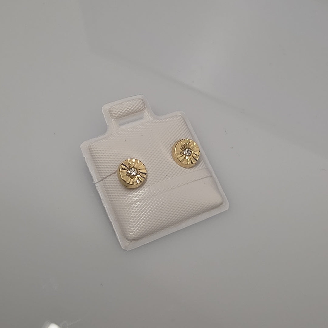 BROQUELES BROQUEL FIG BOTON C CIRCONIA 14K 0.2916 GR (NUEVO)