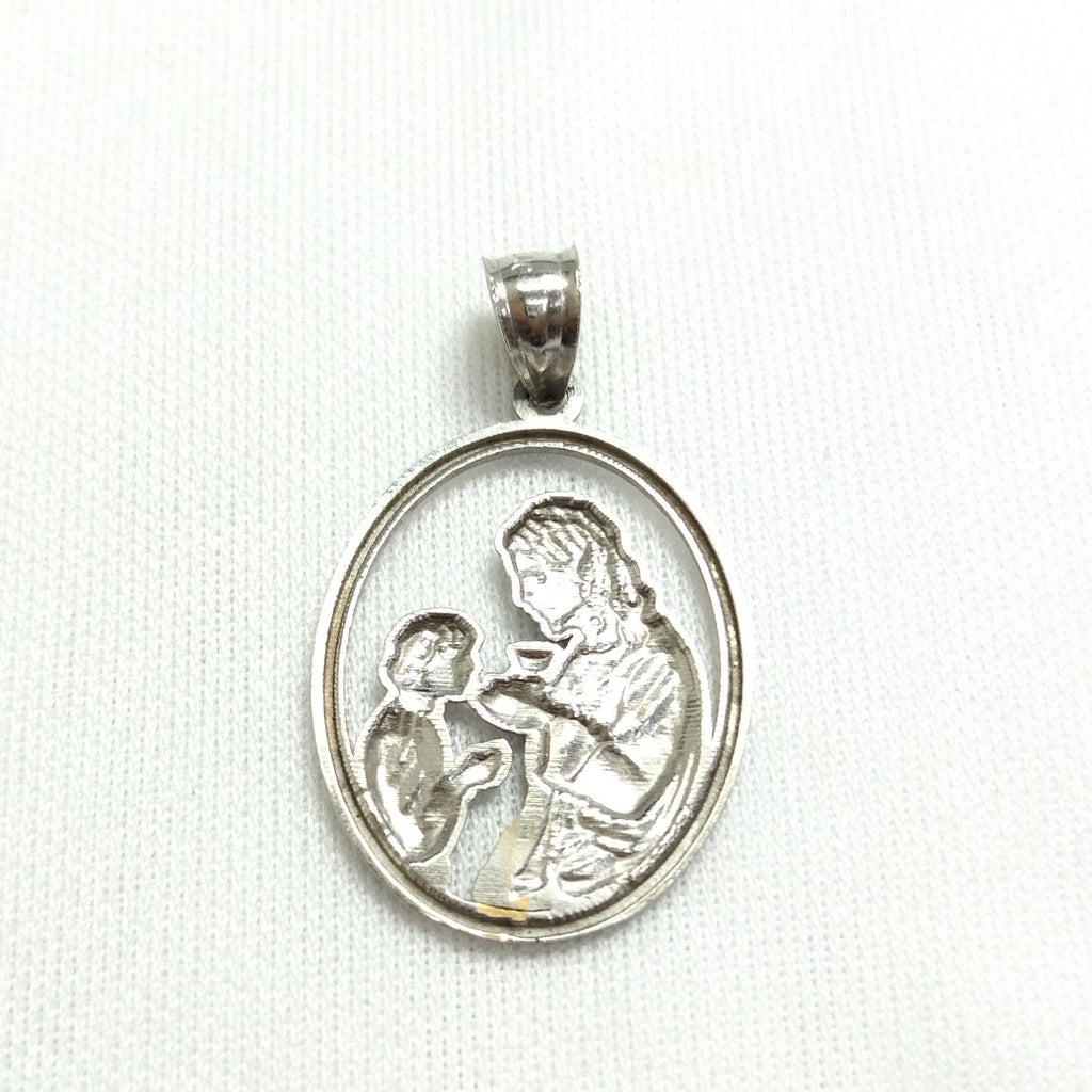 MEDALLA RELIGIOSA ORO, ORO BLANCO 14 K 1.5 GRMS (SEMINUEVO)
