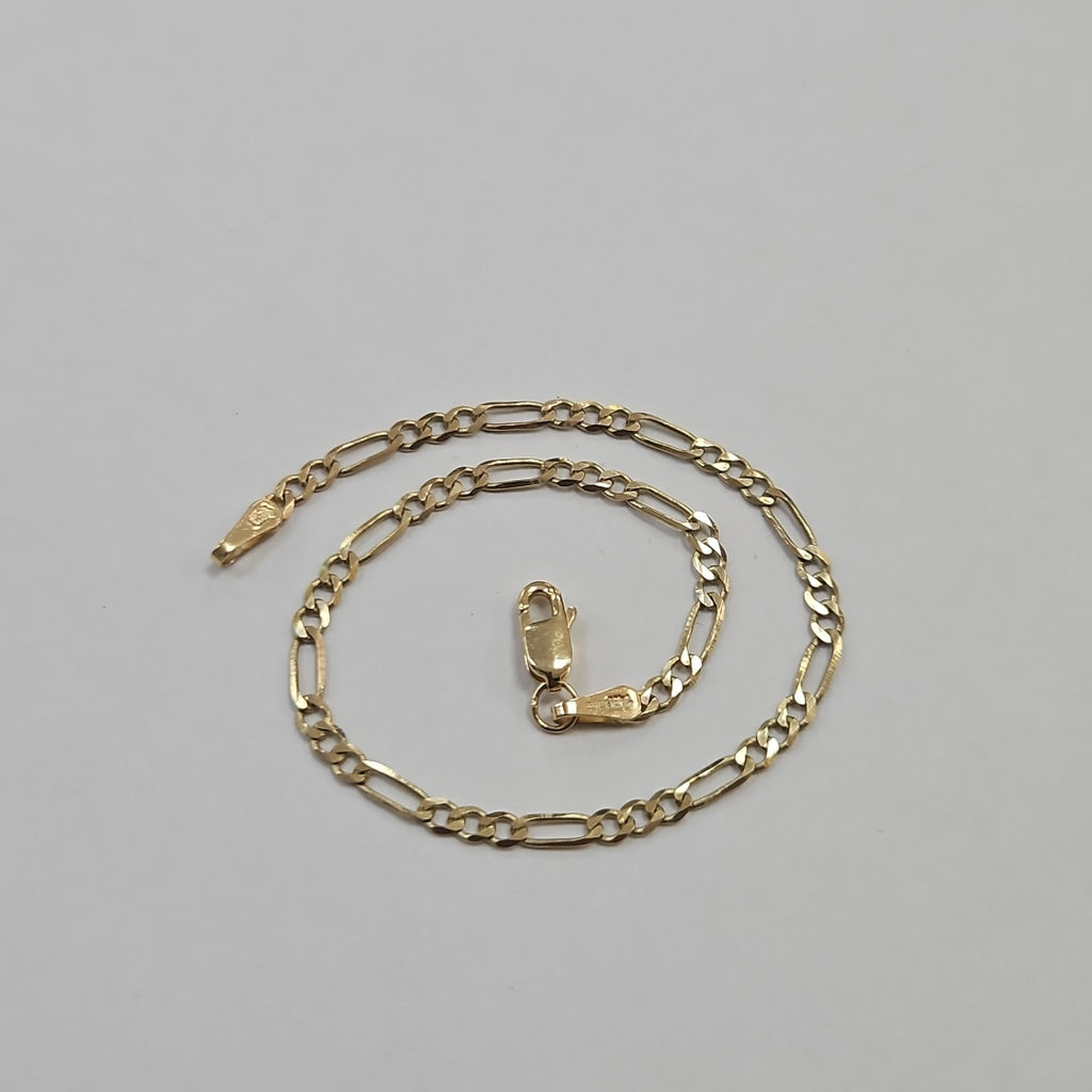 PULSERA TEJIDO 3X1 14K 18 CM 2 GR (NUEVO)