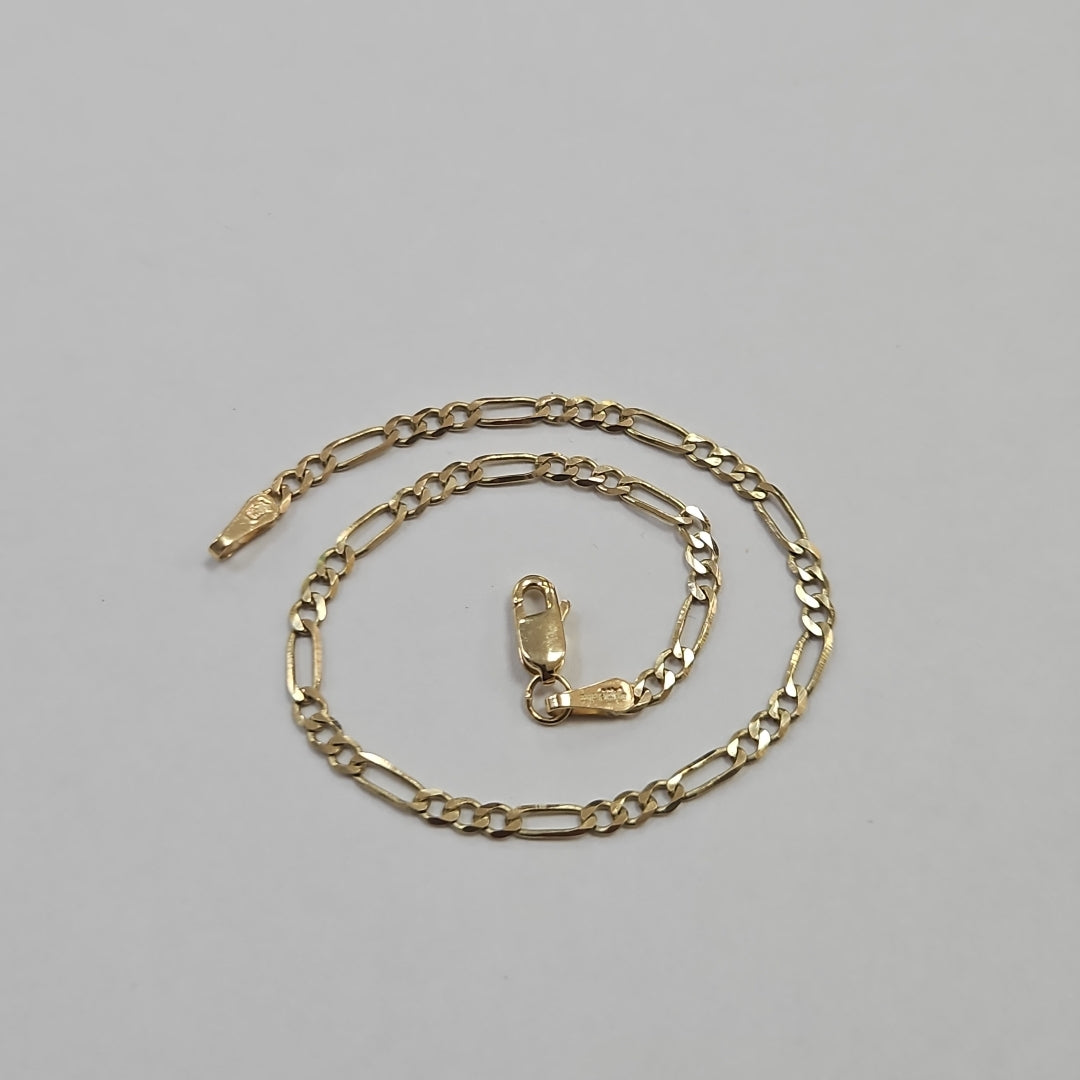 PULSERA TEJIDO 3X1 14K 18 CM 2 GR (NUEVO)