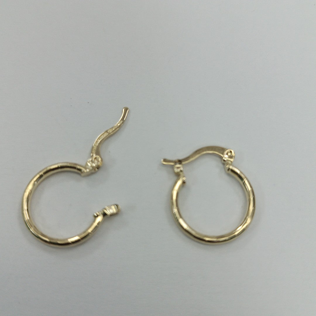 ARETES ARRACADAS ESTRIADAS 14K 1.4 GR (NUEVO)