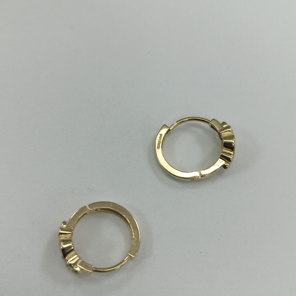 ARETES ARRACADAS CON CIRCONIAS Y PDRAS COL 14K 3.2 GR (NUEVO)