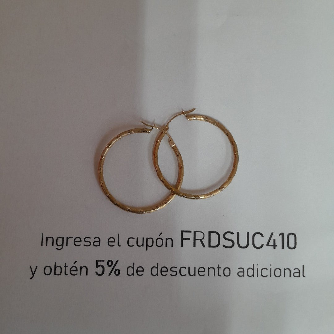 ARRACADAS PAR ORO 14 K 3,70 GRMS (SEMINUEVO)