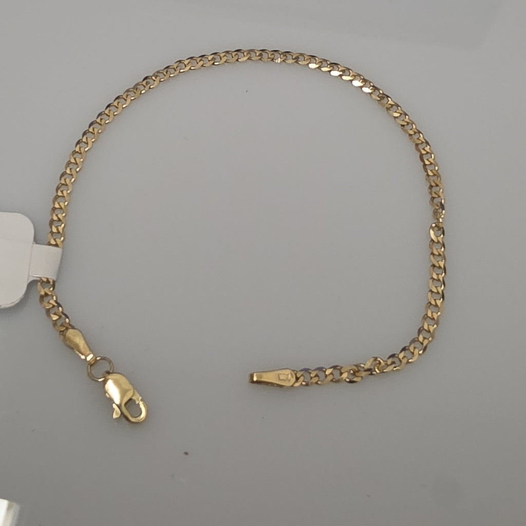 PULSERA TEJIDO BARBADA 14K 18 CM 2 GR (NUEVO)