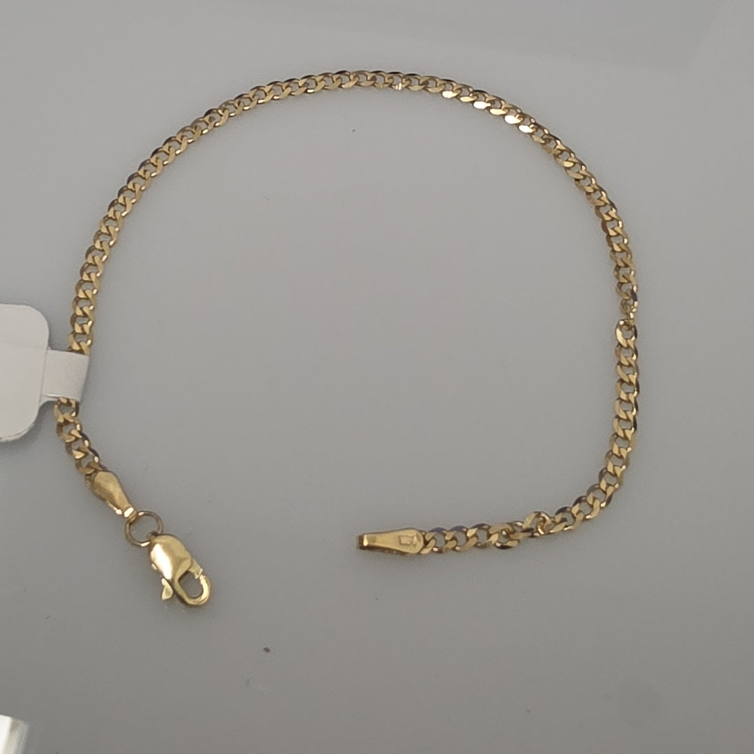 PULSERA TEJIDO BARBADA 14K 18 CM 2 GR (NUEVO)