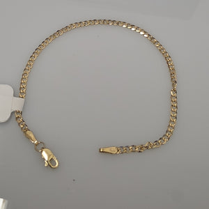 PULSERA TEJIDO BARBADA 14K 18 CM 2 GR (NUEVO)