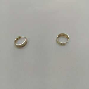 ARETES TEJIDO HUGGIES CON CIRCONIAS 14K 2.9 GR (NUEVO)