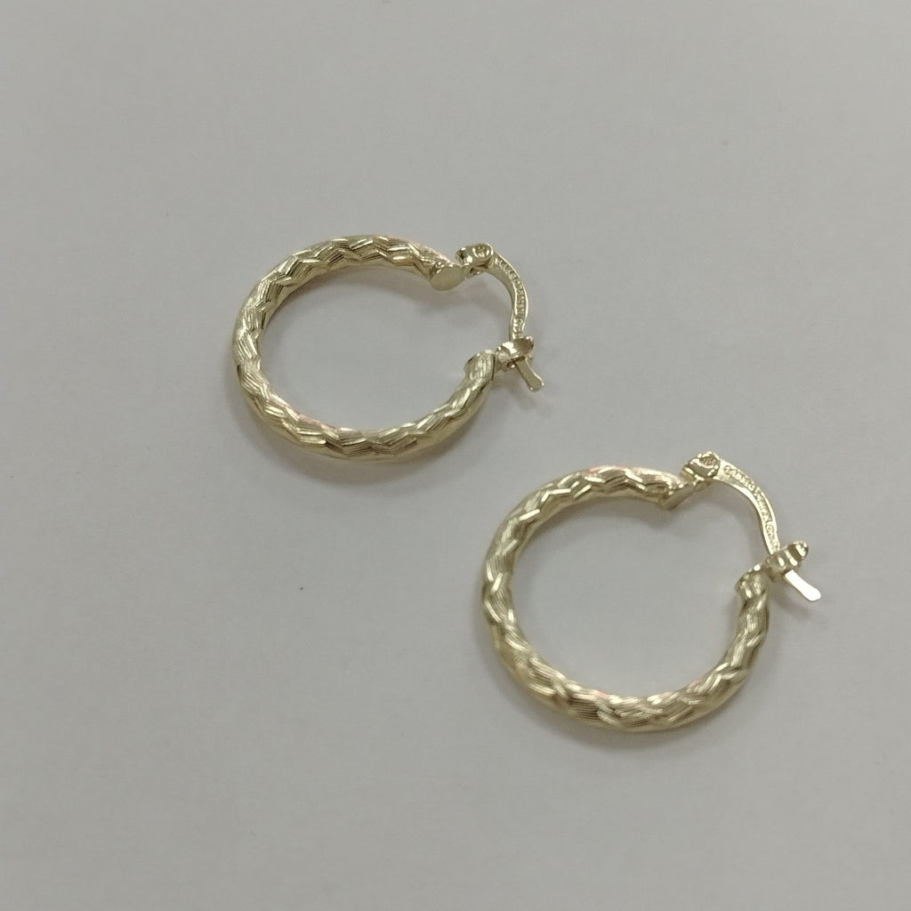 ARETES ARRACADAS LABRADAS 14K 2.2 GR (NUEVO)