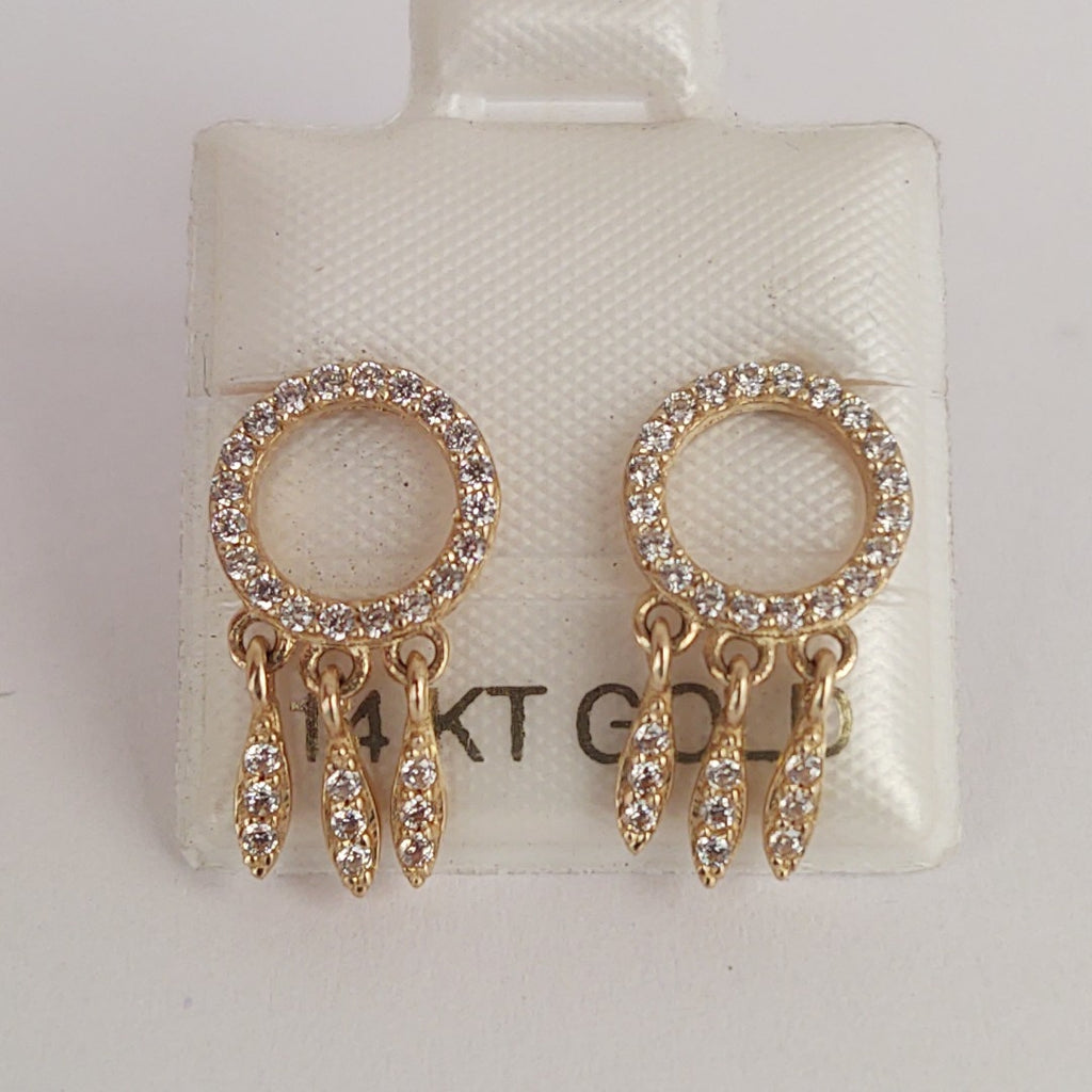 BROQUELES ORO 14K 1.9 (NUEVO)