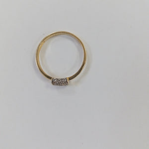 ANILLO ANILLITO C CIRCONIAS 14K 8 TALLA 1.4 GR (NUEVO)