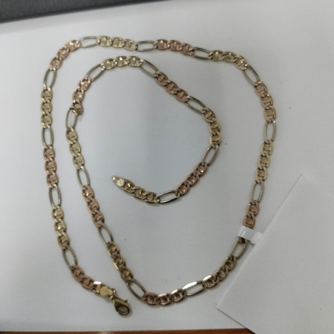 CADENA ORO COMBINADO 14 K 21 GRMS (SEMINUEVO)