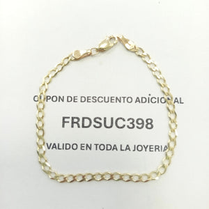 PULSERA TEJIDO BARBADA 14K 18 CM 3.4 GR (NUEVO)