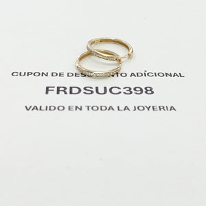 ARETES ARRACADAS C CIRCONIAS 14K 1.9 GR (NUEVO)