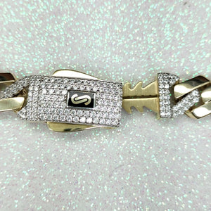 PULSERA CABALLERO MONACO ORO 10K 13.3 (NUEVO)