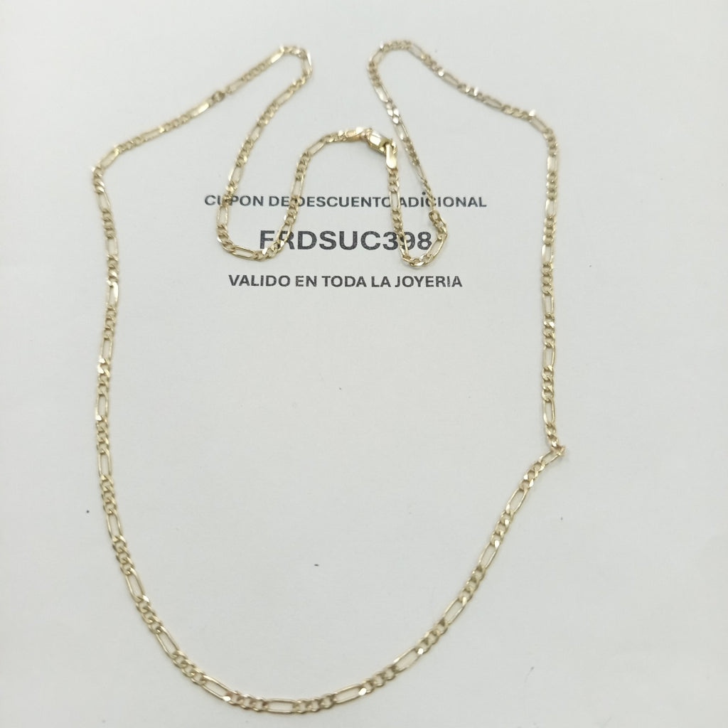 CADENA TEJIDO 3X1 14K 60 CM 5.7 GR (NUEVO)