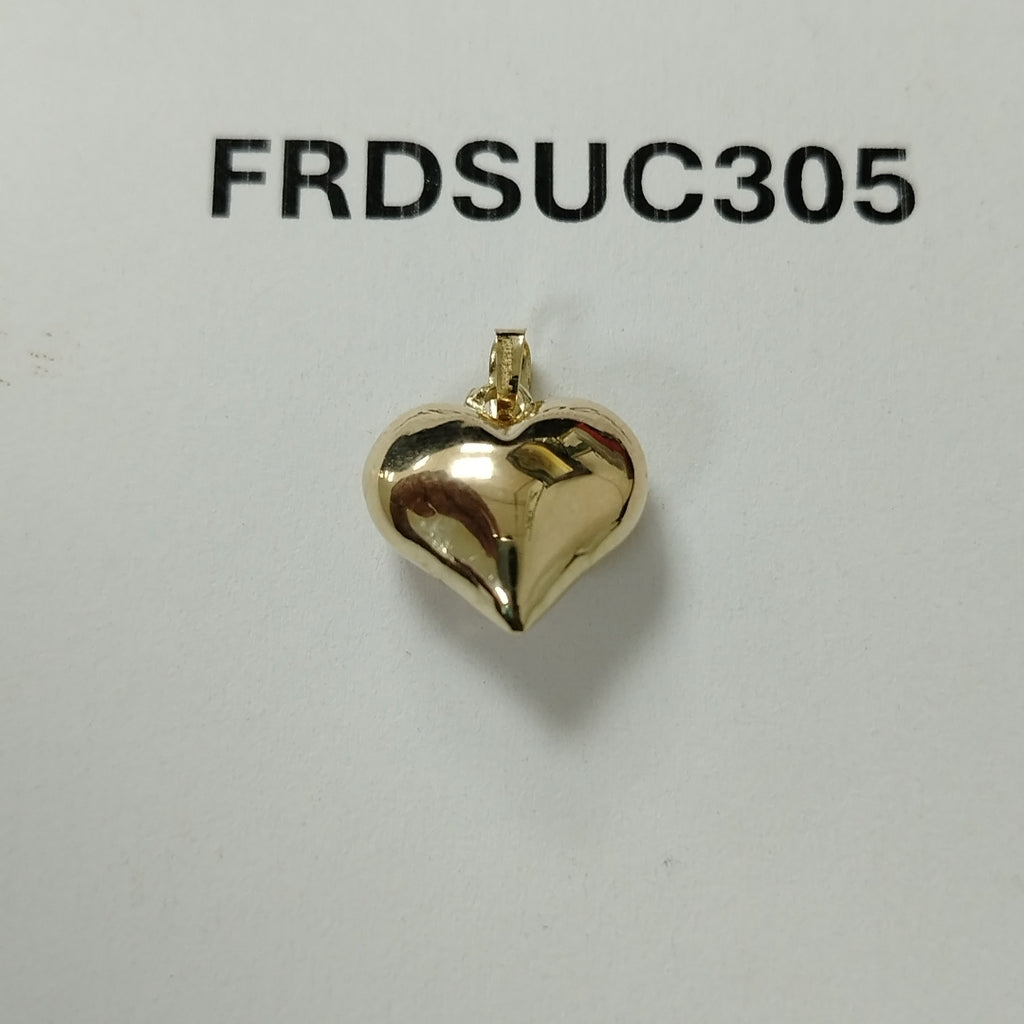 DIJE TEJIDO CORAZON LISO 14K 1 GR (NUEVO)