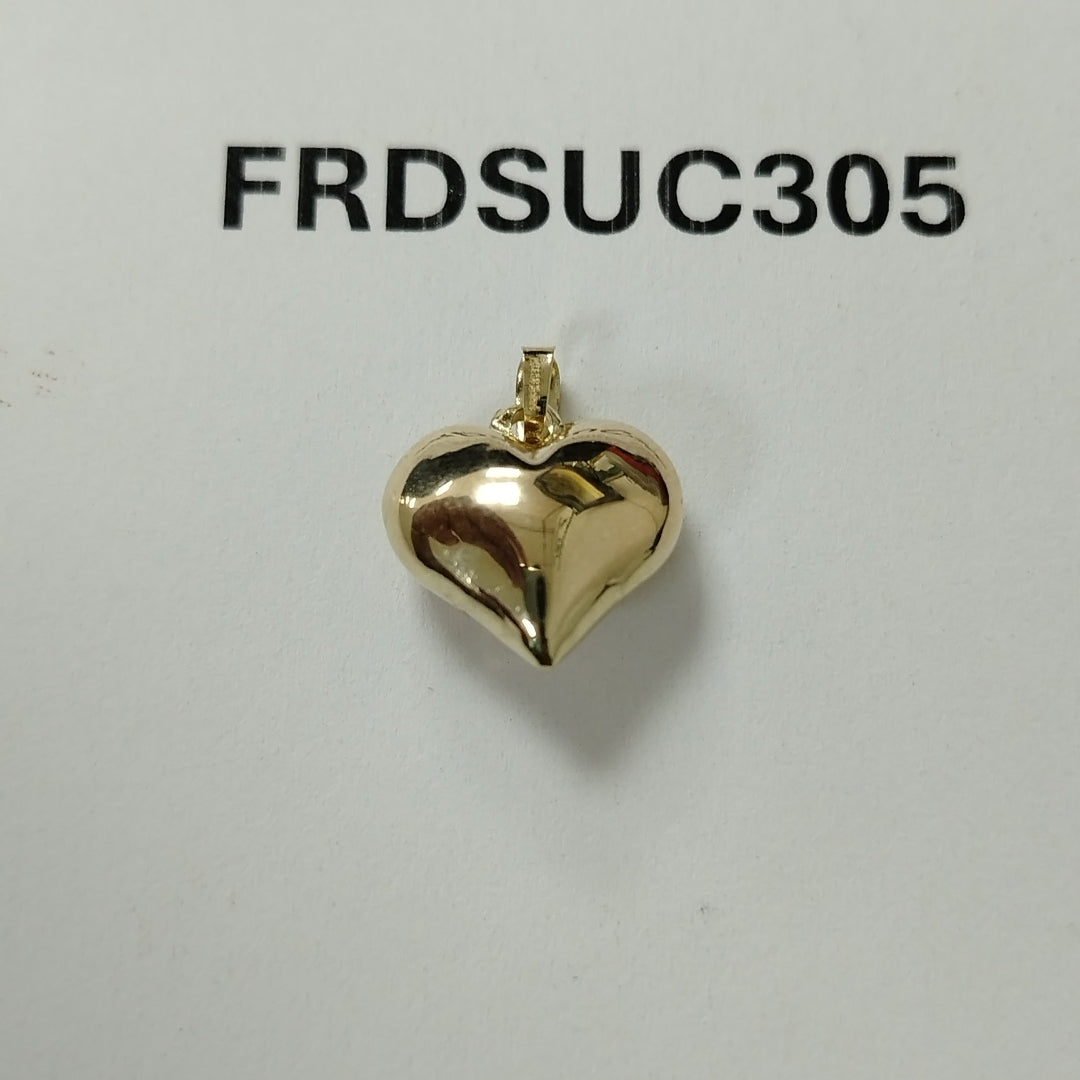 DIJE TEJIDO CORAZON LISO 14K 1 GR (NUEVO)