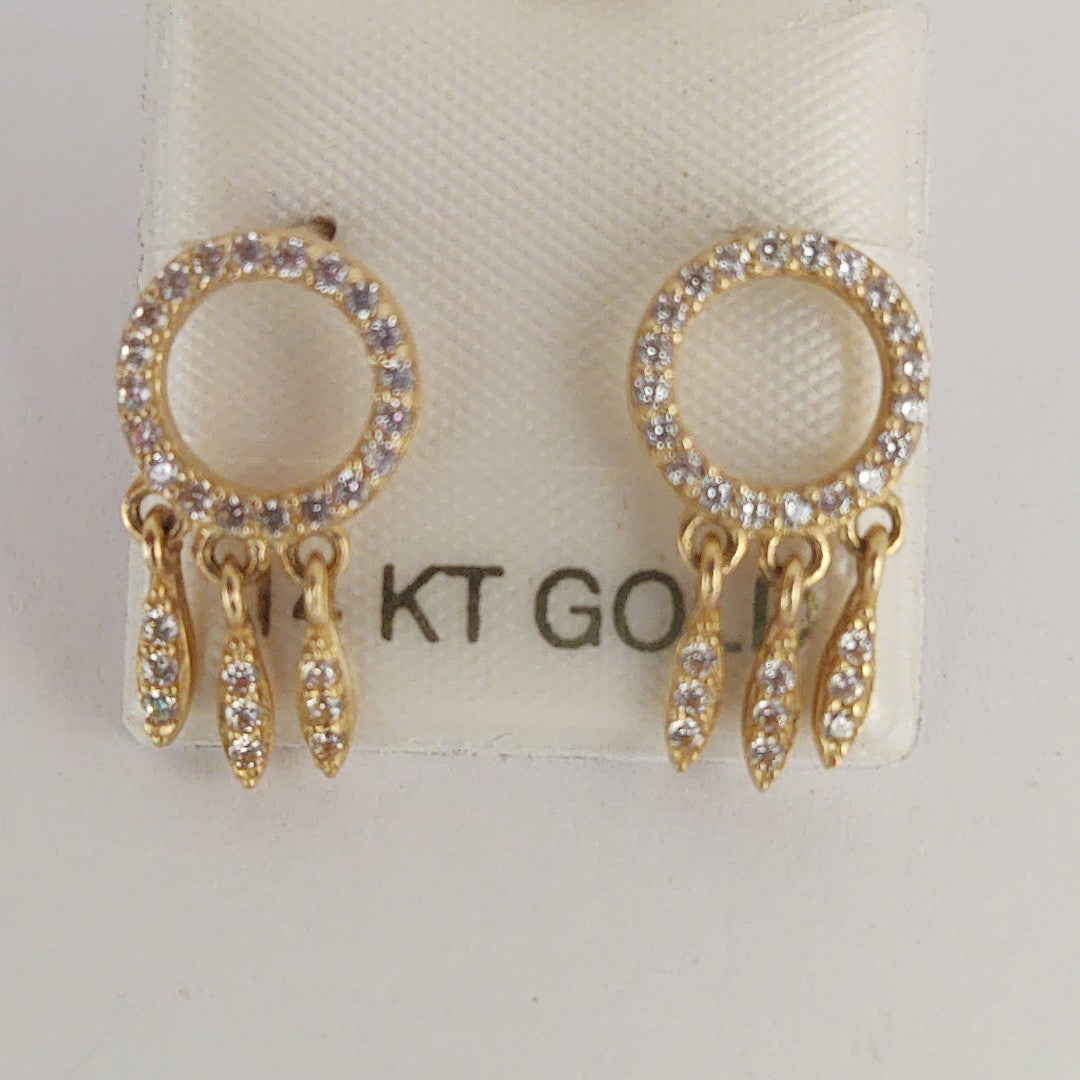 BROQUELES ORO 14K 2 (NUEVO)