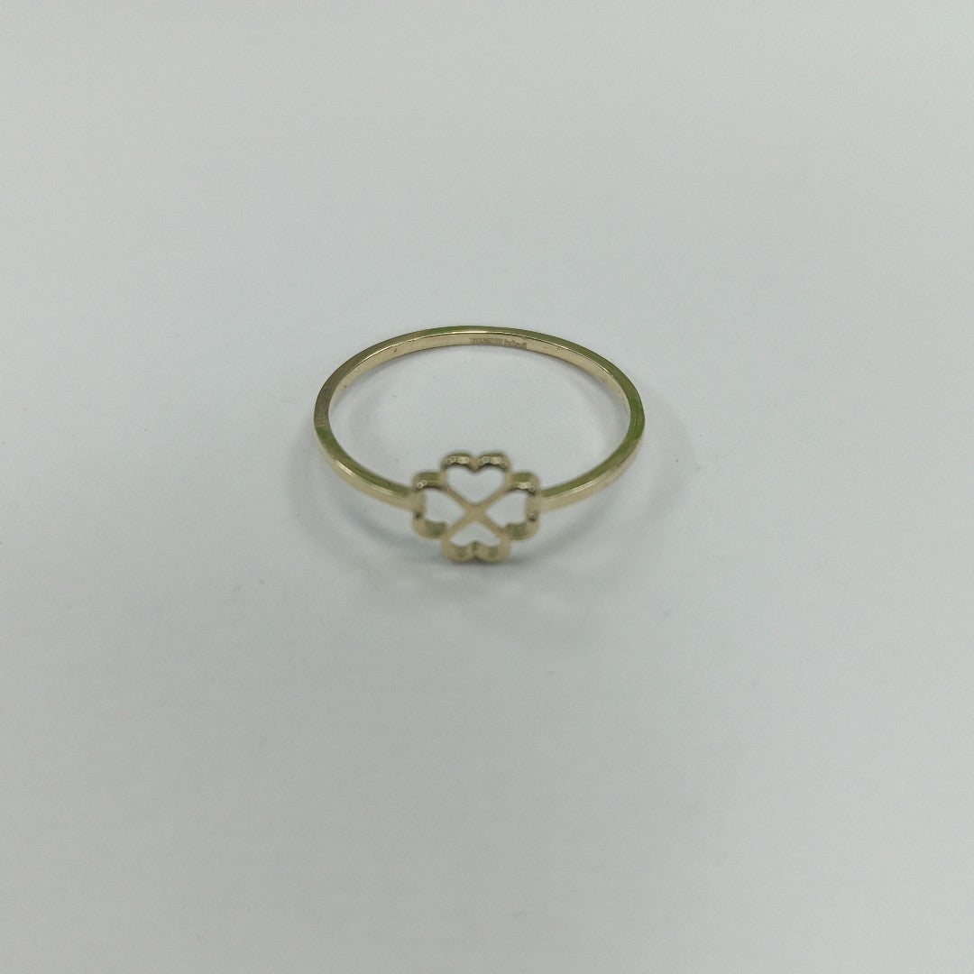 ANILLOS ANILLITO FIG TREBOL 4 HOJAS 10K TALLA 8 0.7 GR (NUEVO)