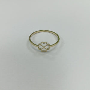 ANILLOS ANILLITO FIG TREBOL 4 HOJAS 10K TALLA 8 0.7 GR (NUEVO)