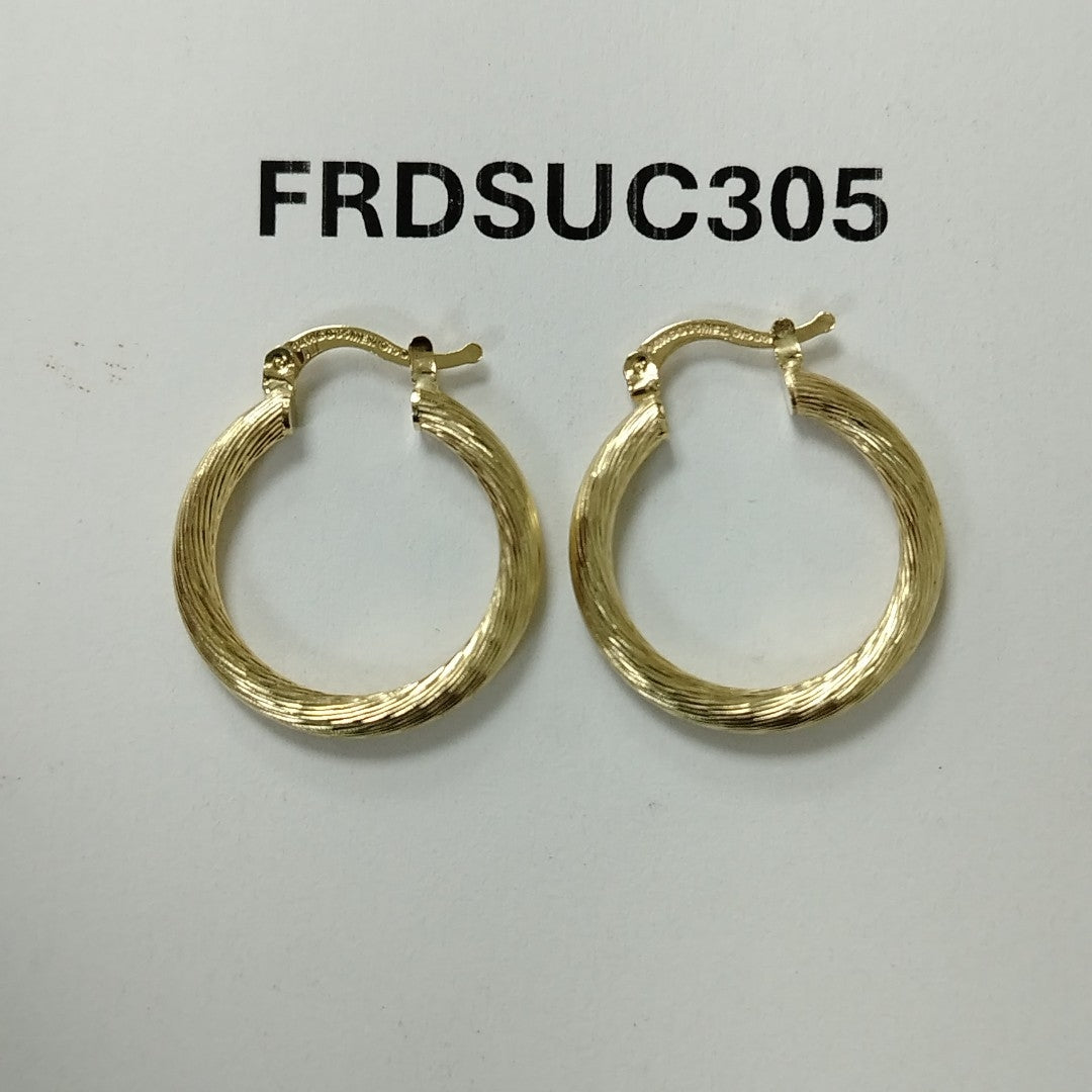 ARETES TEJIDO ARRACADAS ASTRIADAS 14K 2.7 GR (NUEVO)