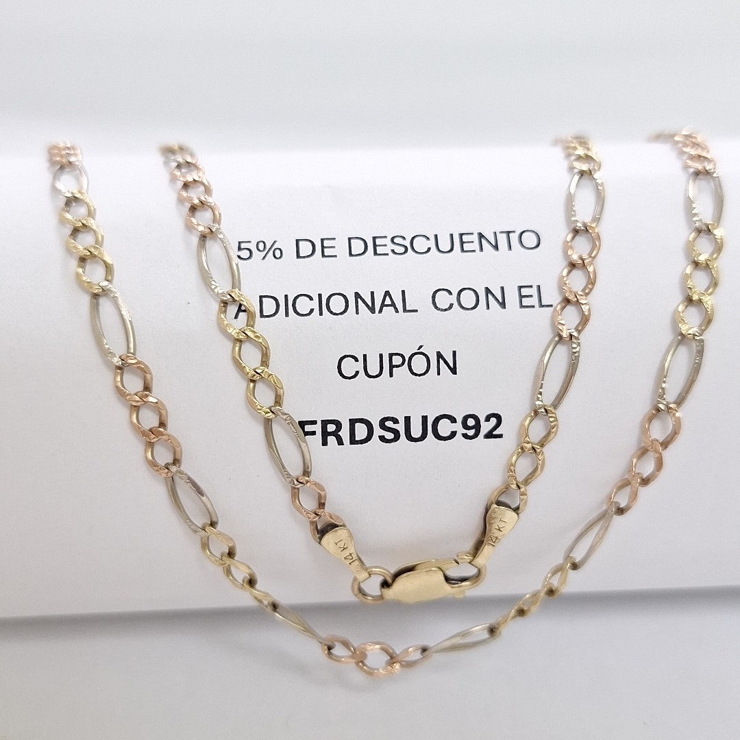 CADENA ORO COMBINADO 14 K 6.2 GRMS (SEMINUEVO)