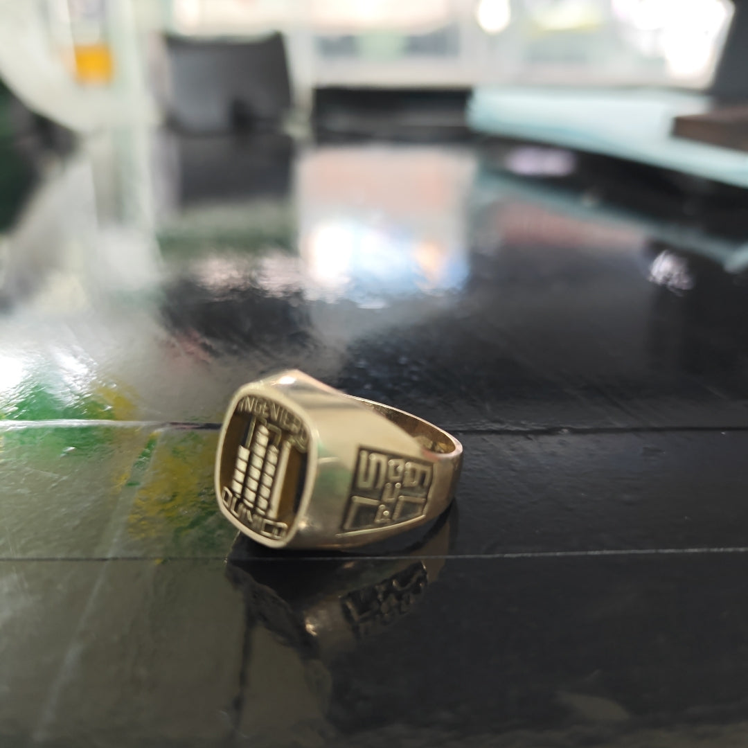 ANILLO DE GRADUACIÓN ORO 10 K 14.1 GRMS (SEMINUEVO)