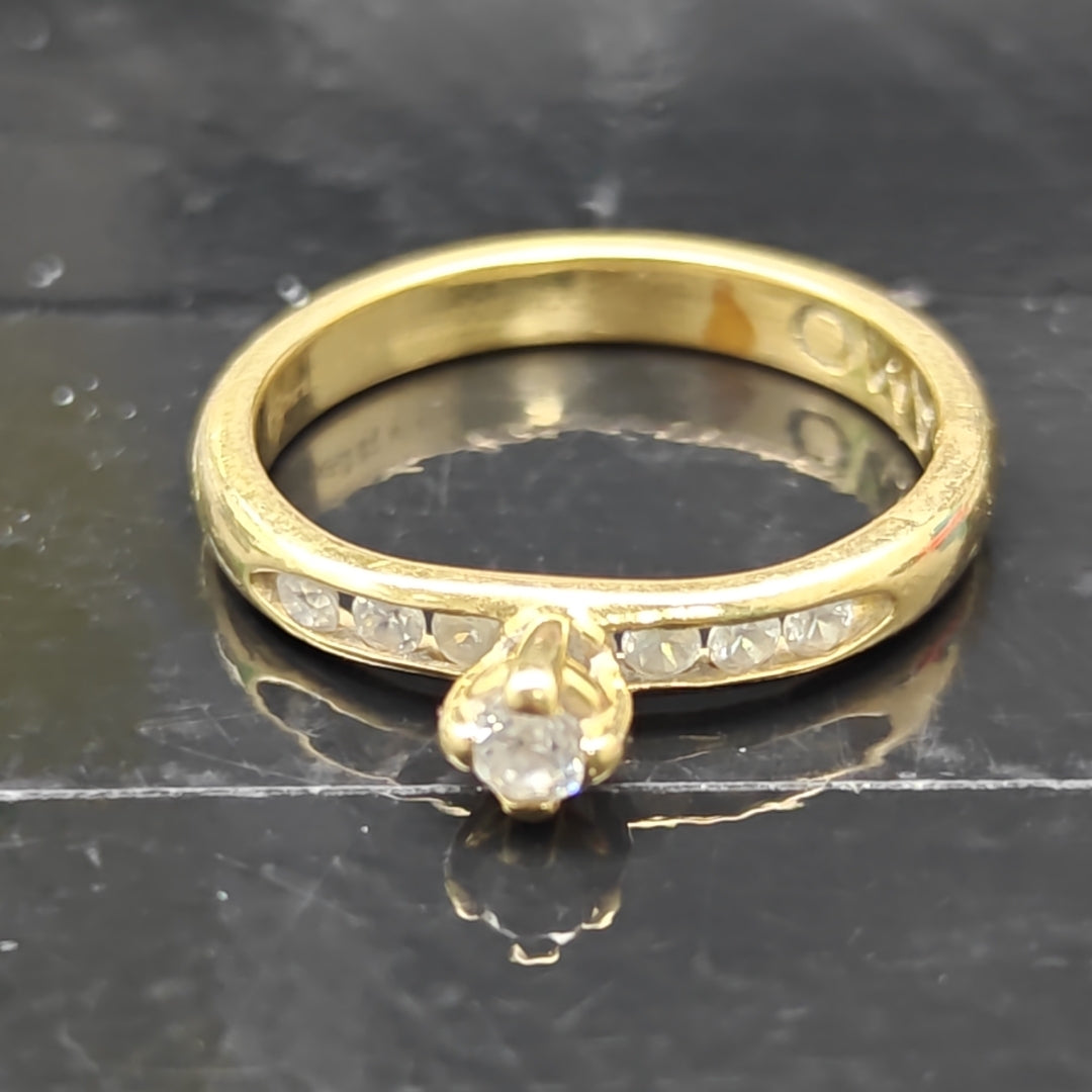 SOLITARIO ORO 14 K 3.5 GRMS (SEMINUEVO)