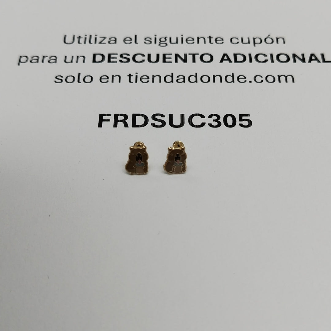 BROQUELES BROQUEL FIG CAPIBARA 14K 0.2657 GR (NUEVO)