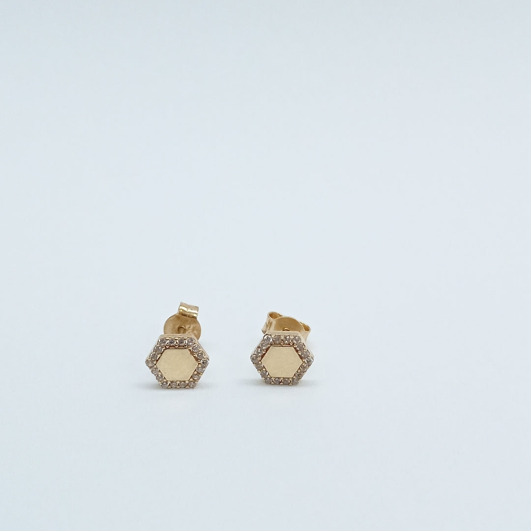 BROQUELES ORO 14K 1.5 (NUEVO)