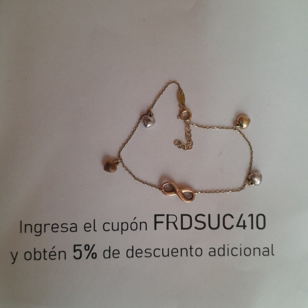 PULSERA ORO COMBINADO 10 K 2,00 GRMS (SEMINUEVO)