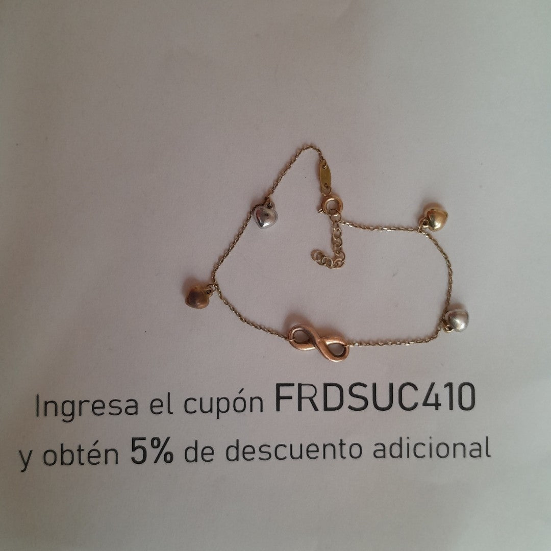 PULSERA ORO COMBINADO 10 K 2,00 GRMS (SEMINUEVO)
