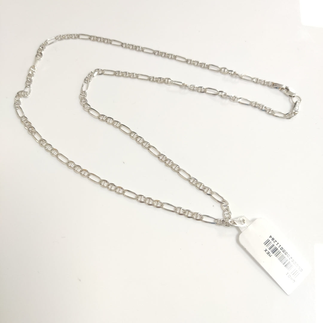 CADENA TEJIDO MARINERO PLATA .925 55 CM 7.9 GR (NUEVO)