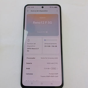 CELULAR OPPO RENO 12F 5G CPH2637 256 GB 12 GB RAM (SEMINUEVO)