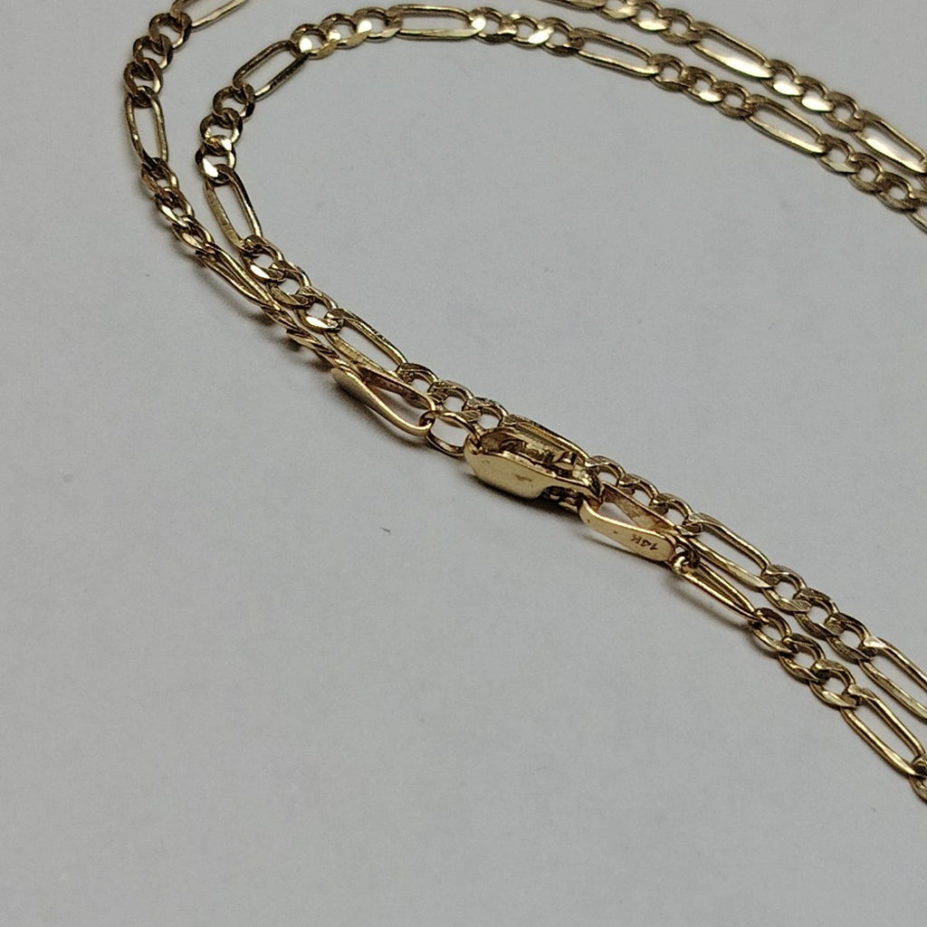 CADENA TEJIDO 3X1 14K 55 CM 5.2 GR (NUEVO)
