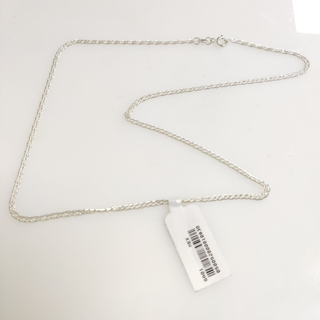 CADENA TEJIDO ESLABONES PLATA .925 50 CM 3.5 GR (NUEVO)
