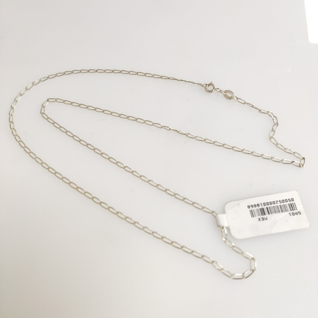 CADENA TEJIDO ESLABONES PLATA .925 55 CM 2.9 GR (NUEVO)