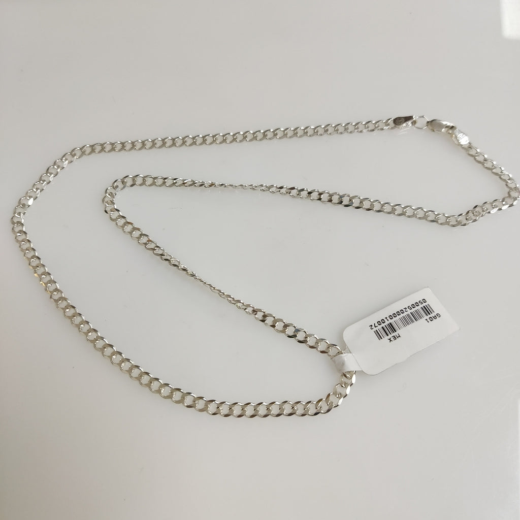 CADENA TEJIDO BARBADO PLATA .925 55 CM 12.8 GR (NUEVO)