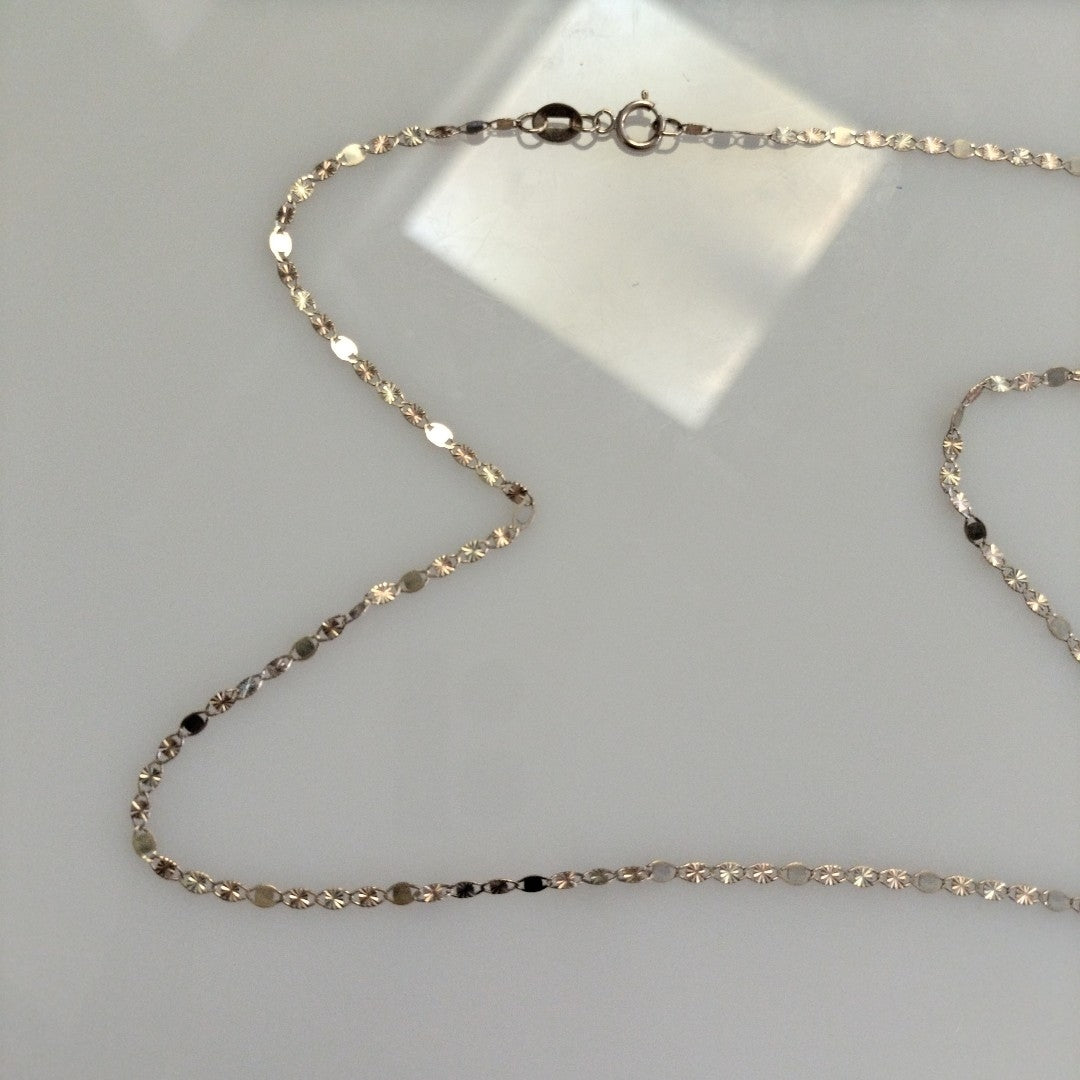 CADENAS TEJIDO GUCHI ORO 10K 40 A 45 CM 1.4 GR (NUEVO)